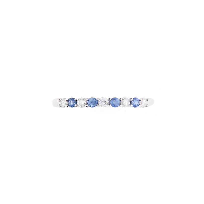 Brianna. 10kt. WG Blue Sapphire & Diamond Ring image number null