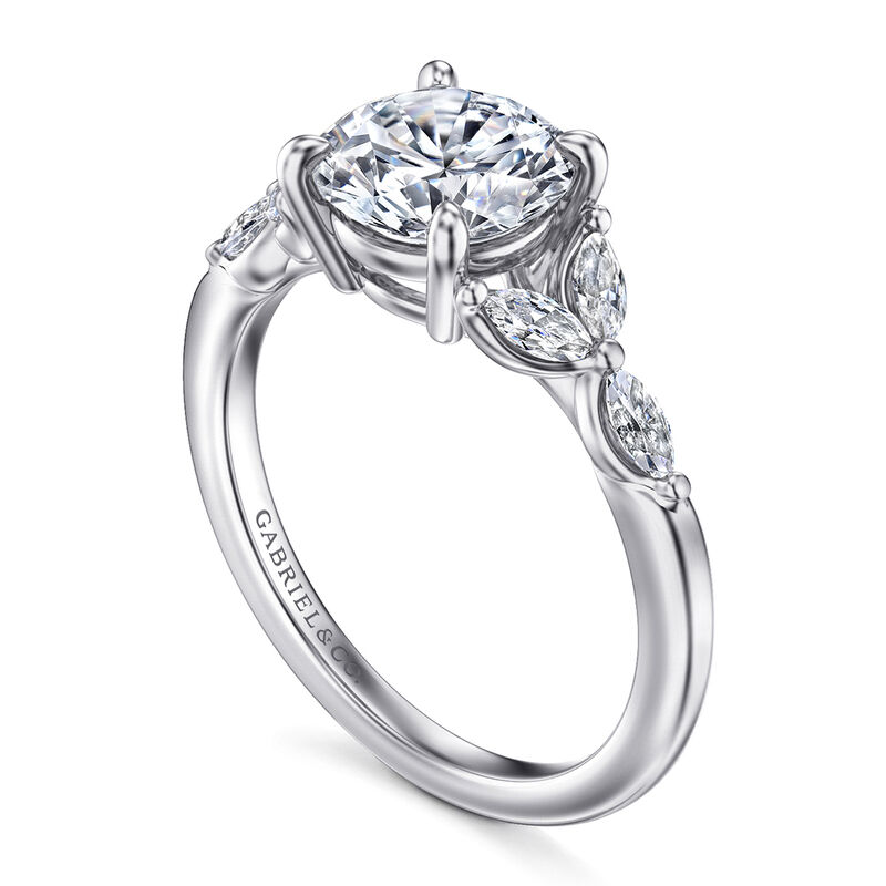 Gabriel & Co. "Adella" 14k White Gold Round Setting image number null