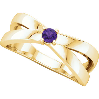 1-Stone Family Ring in 14k Yellow Gold