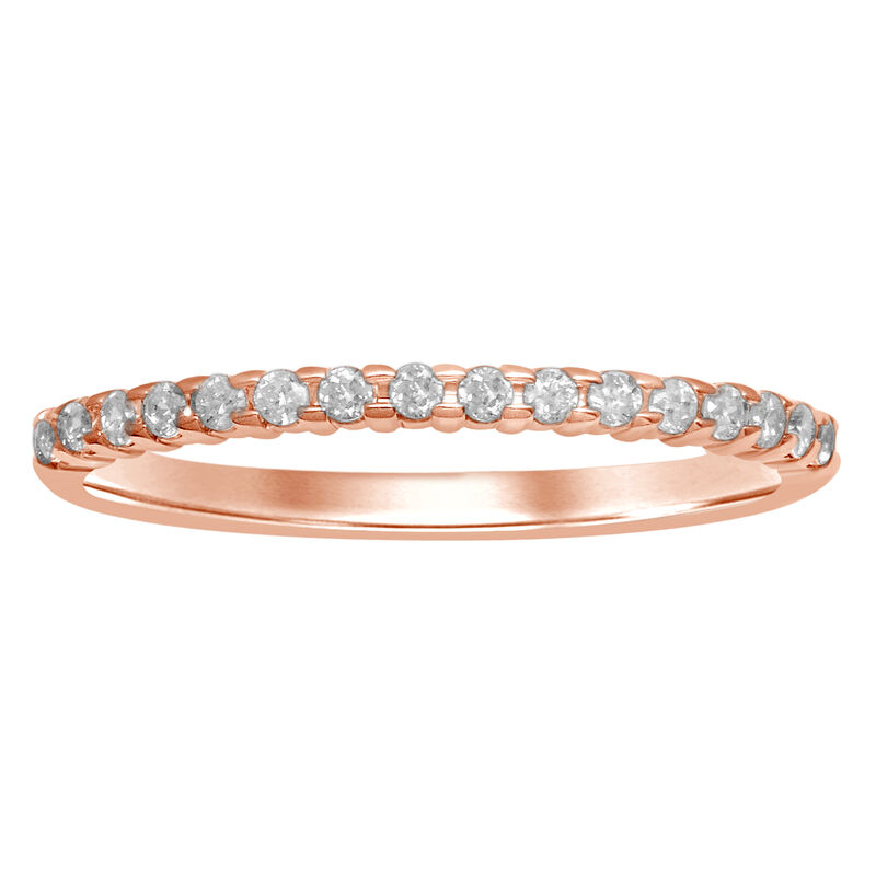 Classic Elegance. Diamond Band 1/7ctw in 14k Rose Gold image number null