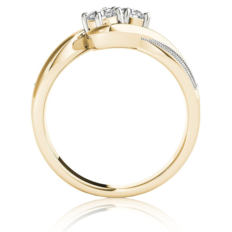 You & Me ½ct. Diamond 2-Stone Ring in 10k Yellow Gold image number null