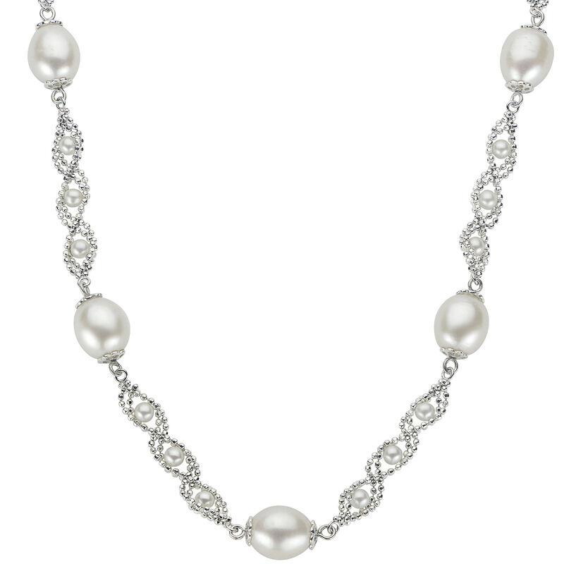 Imperial Pearl Lace-Twist Design Freshwater Pearl Necklace image number null