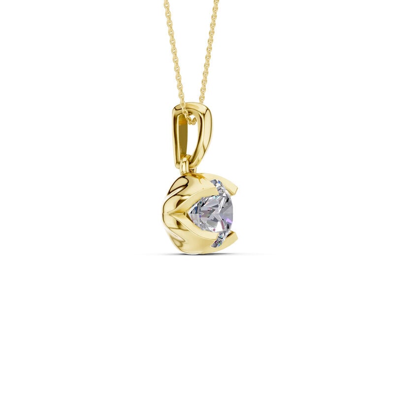 Lab Grown Diamond 1ctw. Scallop Pendant in 10k Yellow Gold image number null
