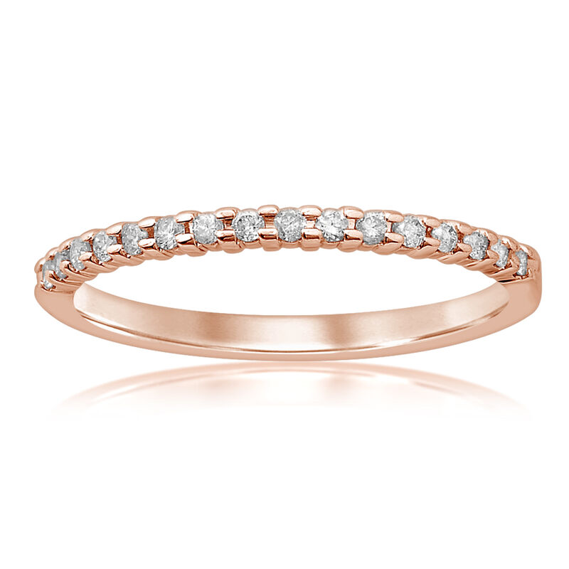 Classic Elegance. Diamond Band 1/7ctw in 10k Rose Gold image number null