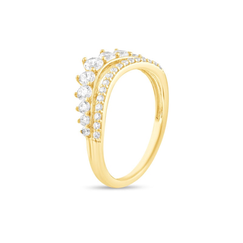 Natural Diamond 5/8ctw. Double Contour Wedding Band in 14k White Gold image number null