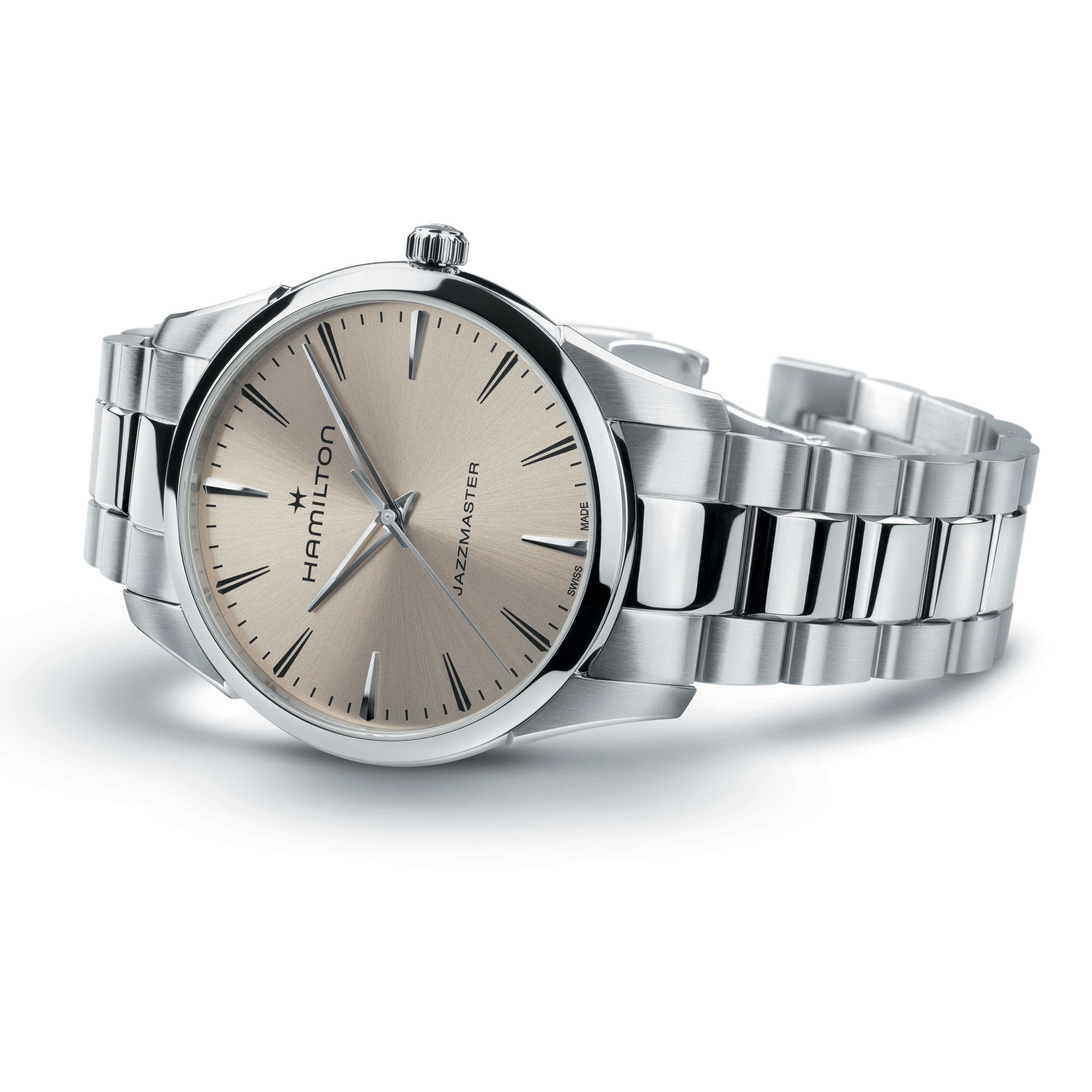 Hamilton Jazzmaster Quartz Metallic Off-White Dial 40mm H32461121