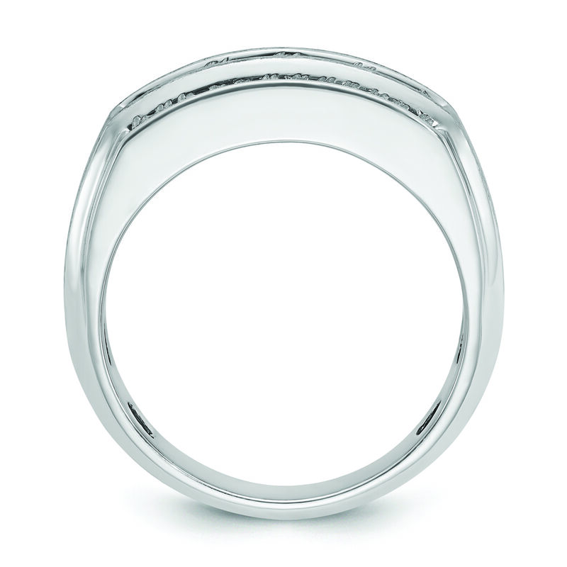 Men's Lab Grown Diamond & 14k White Gold Wedding Ring image number null