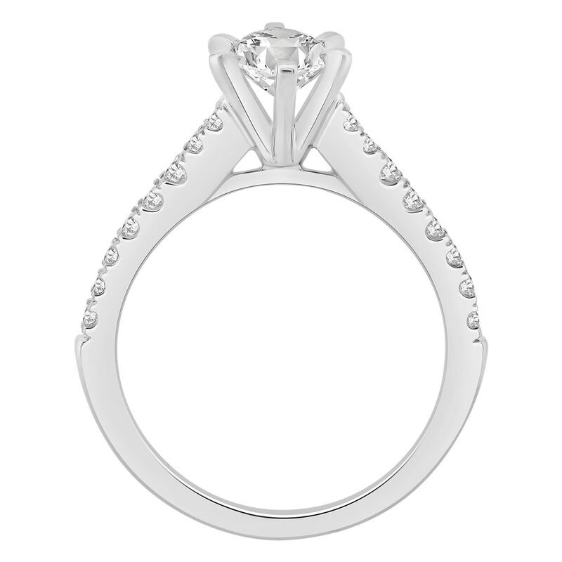 Marquise-Cut Lab Grown 1 1/4ctw. Diamond Split Shank Cathedral Engagement Ring in 14k White Gold image number null