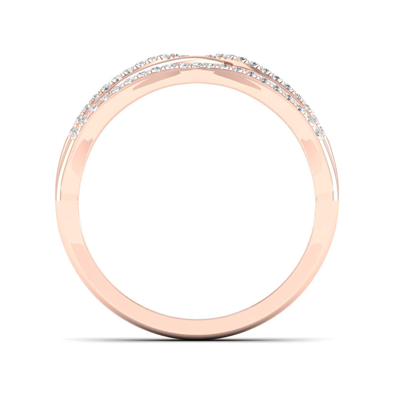Diamond 1/8ctw. Chevron Ring in 10k Rose Gold image number null