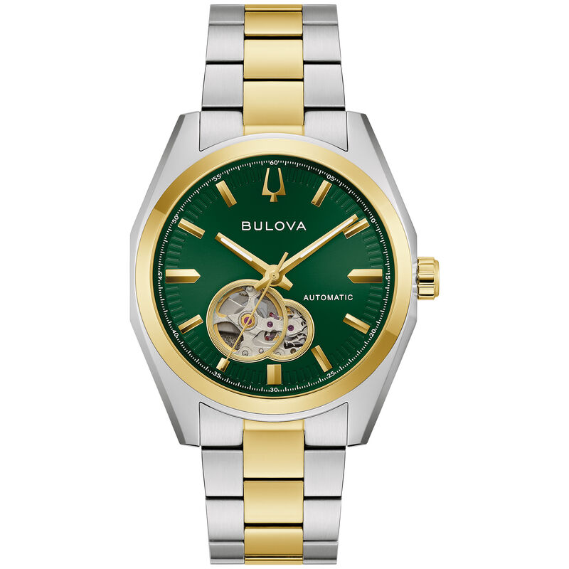 Bulova Surveyor Automatic Green Dial Watch 98A338 image number null