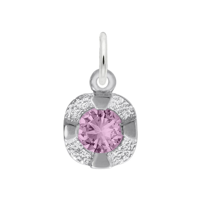 February Birthstone Petite Charm in 14k White Gold image number null
