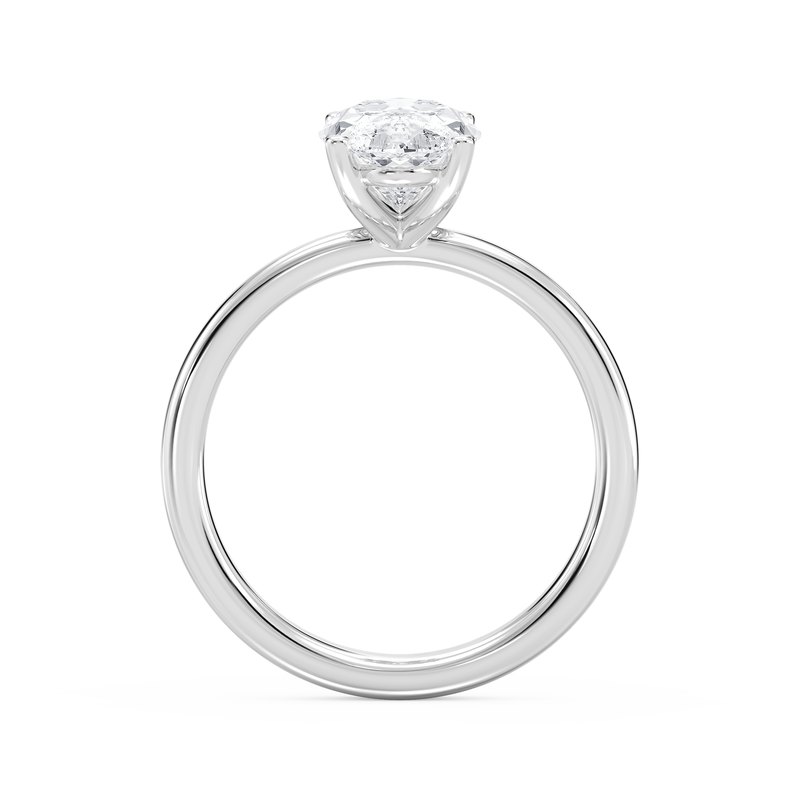 Moval Lab Grown Diamond 3ctw. Solitaire Engagement Ring in 14k White Gold image number null