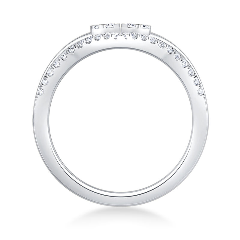 Diamond 1/4ctw. Contour & 14k White Gold Anniversary Ring image number null