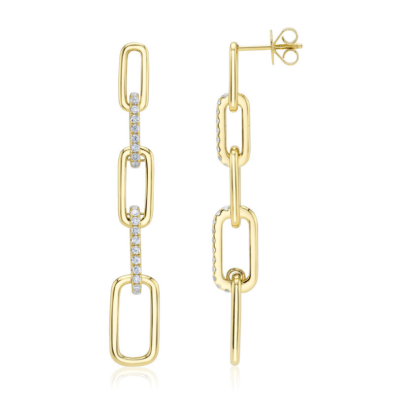 Shy Creation Diamond 5/8ctw. Fashion Earrings in 14k Yellow Gold image number null