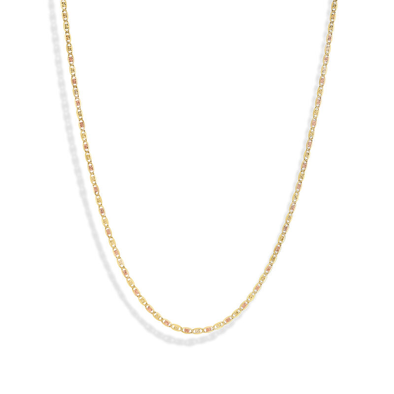 Men's Valentino 20" Chain 2.75mm in 10k Yellow & Rose Gold image number null