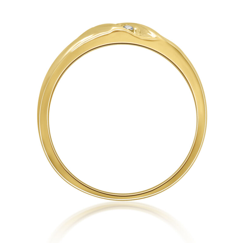 Men's Diamond Slant 1/10ct Wedding Band in 10k Yellow Gold image number null