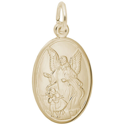 Guardian Angel Charm in 14k Yellow Gold