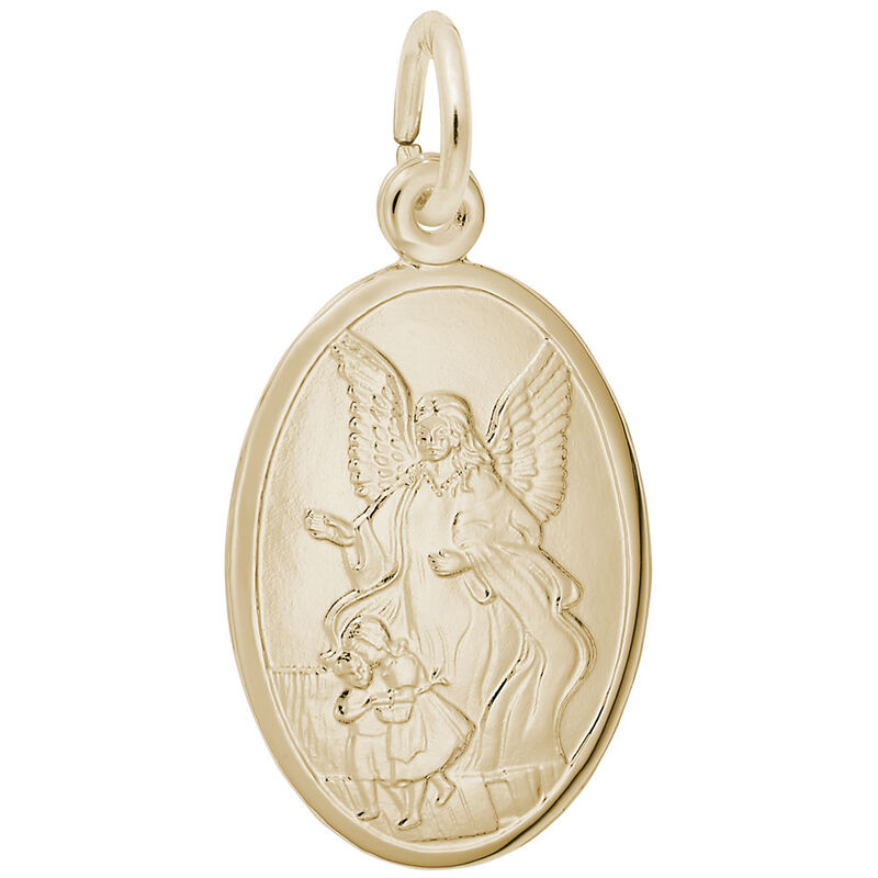 Guardian Angel Charm in 14K Yellow Gold image number null