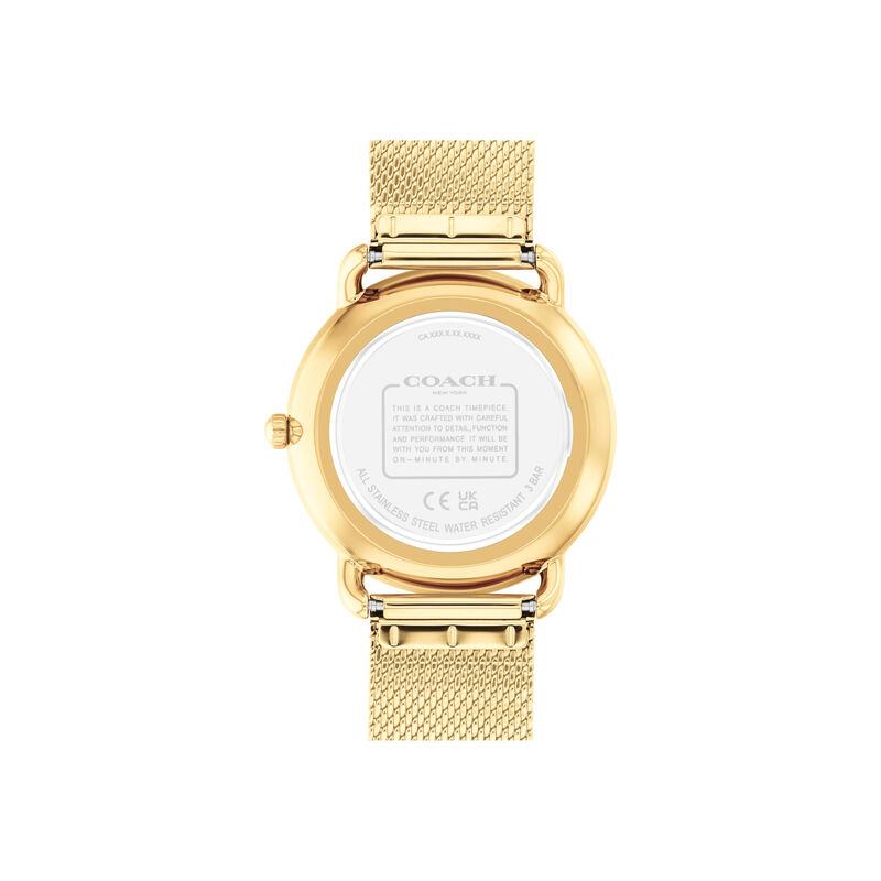Coach Ladies Yellow Glittery Dial Shimmer Mesh 36mm Watch 14504553 image number null