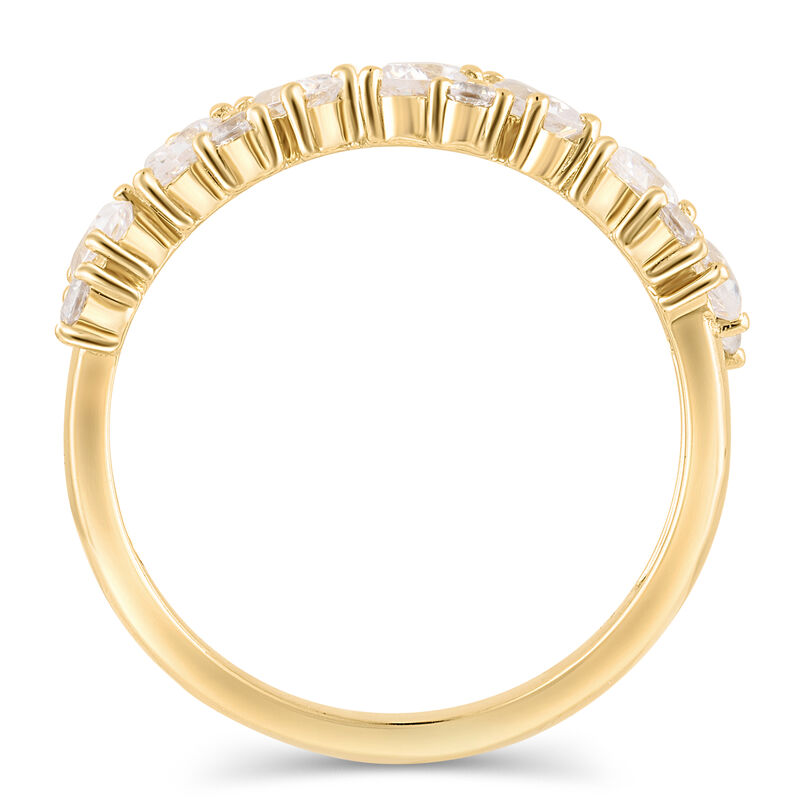 Diamond 1ctw. Pear & 14k Yellow Gold Anniversary Ring image number null