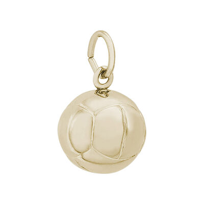 Volleyball Charm in 14K Yellow Gold