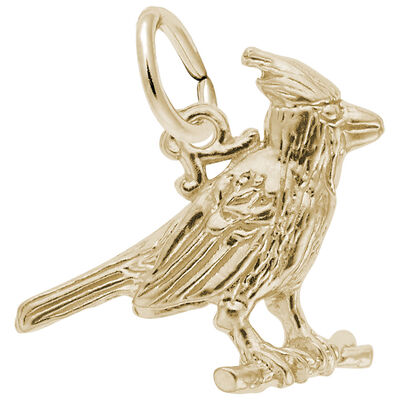 Cardinal Charm in Gold Plated Sterling Silver