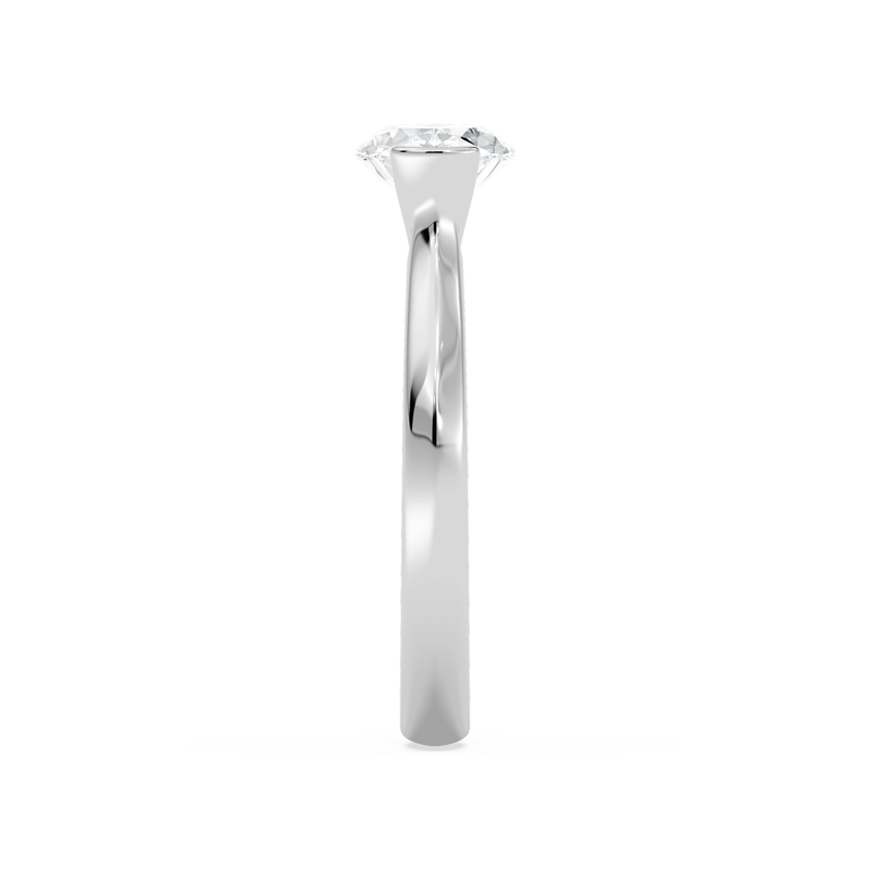 Oval Lab Grown Diamond 3ctw. East West Solitaire Engagement Ring in 14k White Gold image number null