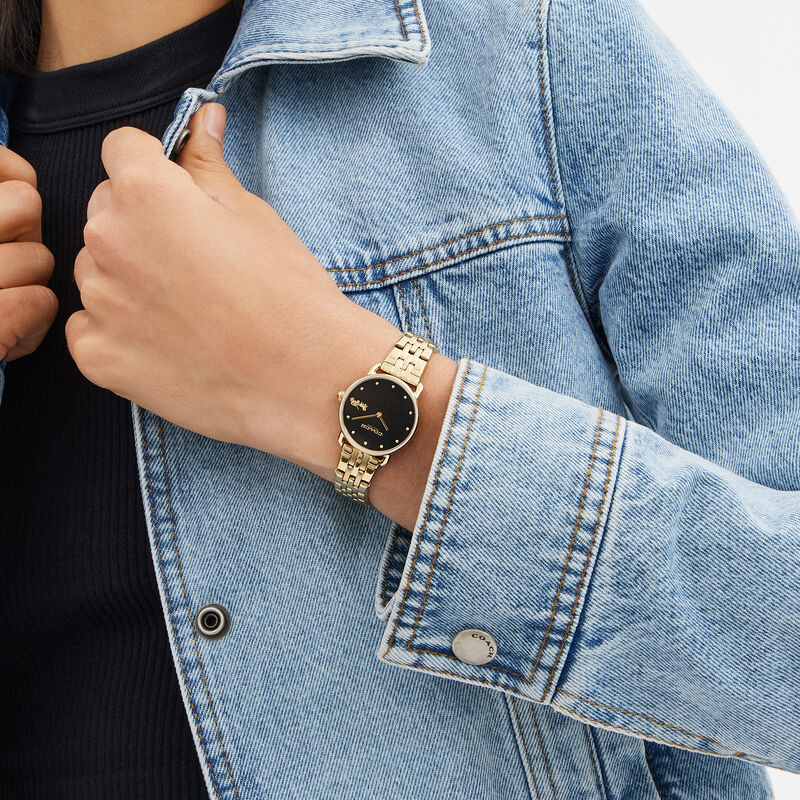 Coach Ladies' Black Dial Stainless Steel Watch 14504302 image number null