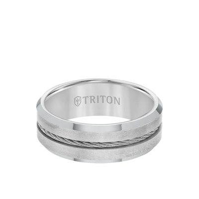 Triton Tungsten Steel Cable Rope Wedding Band