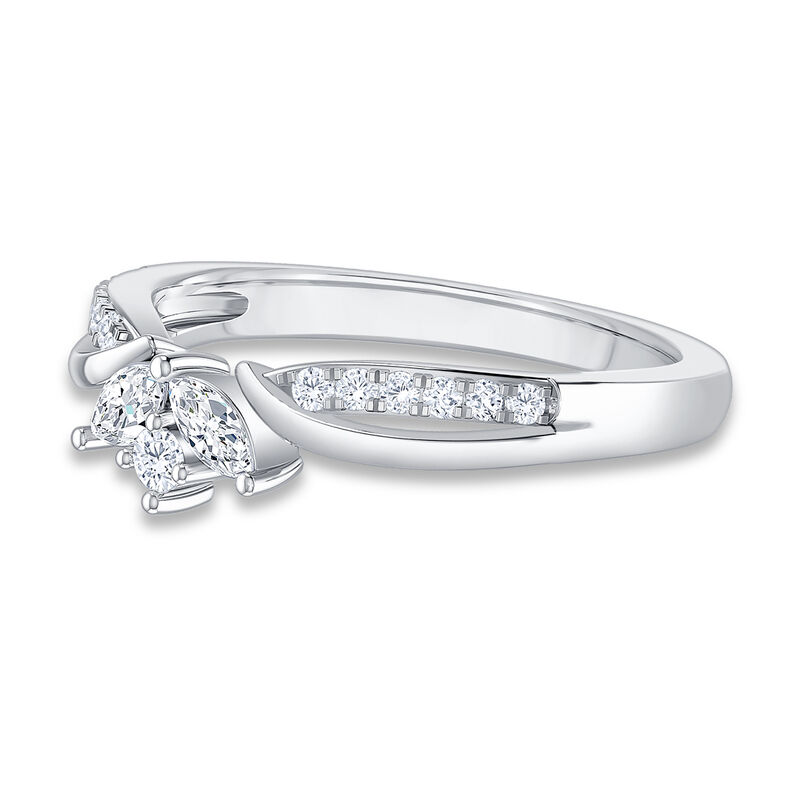 Diamond Marquise Contour & 14k White Gold Anniversary Ring image number null