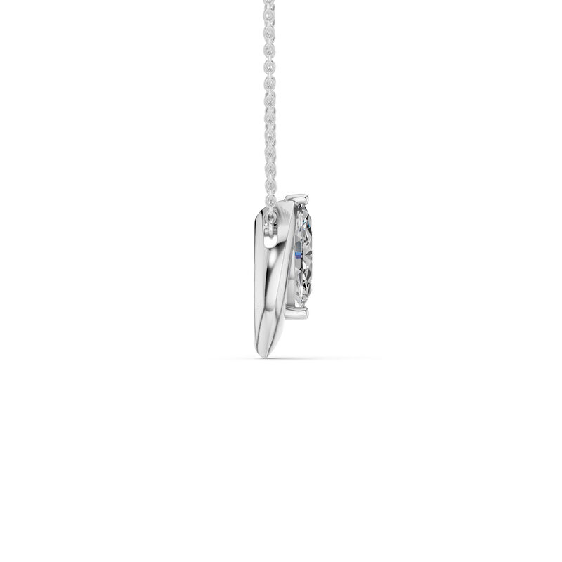 Lab Grown Diamond 1/4ctw. Marquise Solitaire Pendant in 10k White Gold image number null