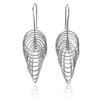 Multi Circle Dangle Fashion Earrings in Sterling Silver