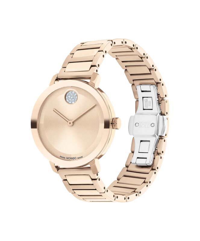 Movado Bold Ladies Rose Gold Ion Plated Stainless Steel Evolution 2.0 Watch 3601107 image number null