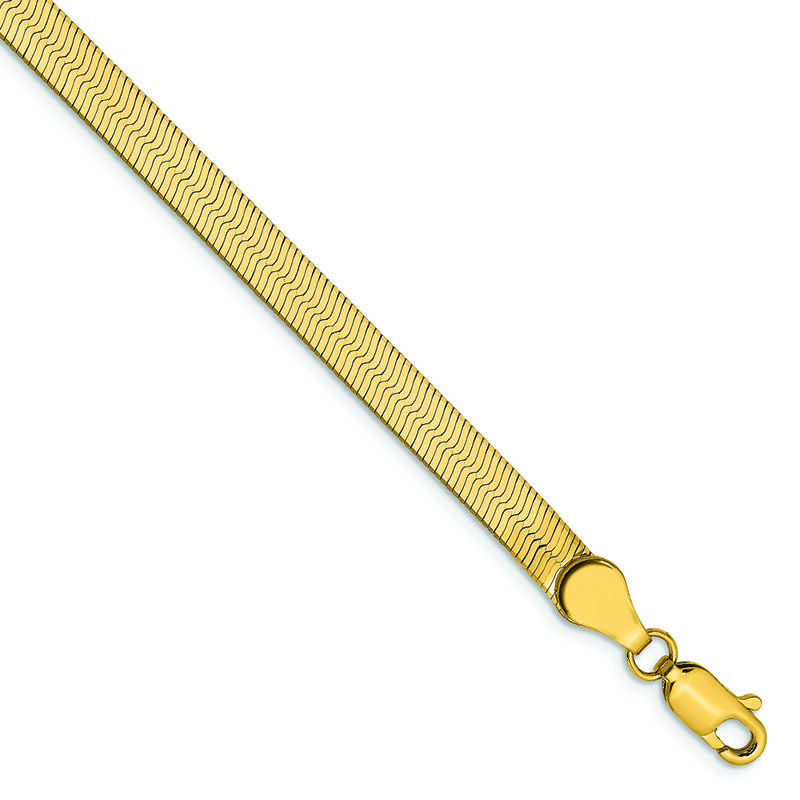 Silky 4mm Herringbone 7" Bracelet in 14k Yellow Gold image number null