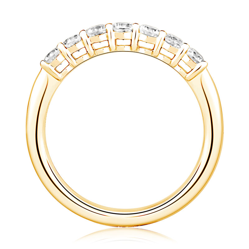 Lab Grown Diamond 1/2ctw. Seven Stone Wedding Ring in 14k Yellow Gold image number null