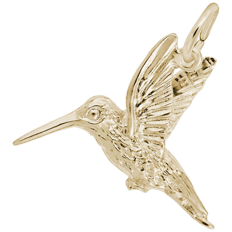 Hummingbird Charm in 14K Yellow Gold image number null