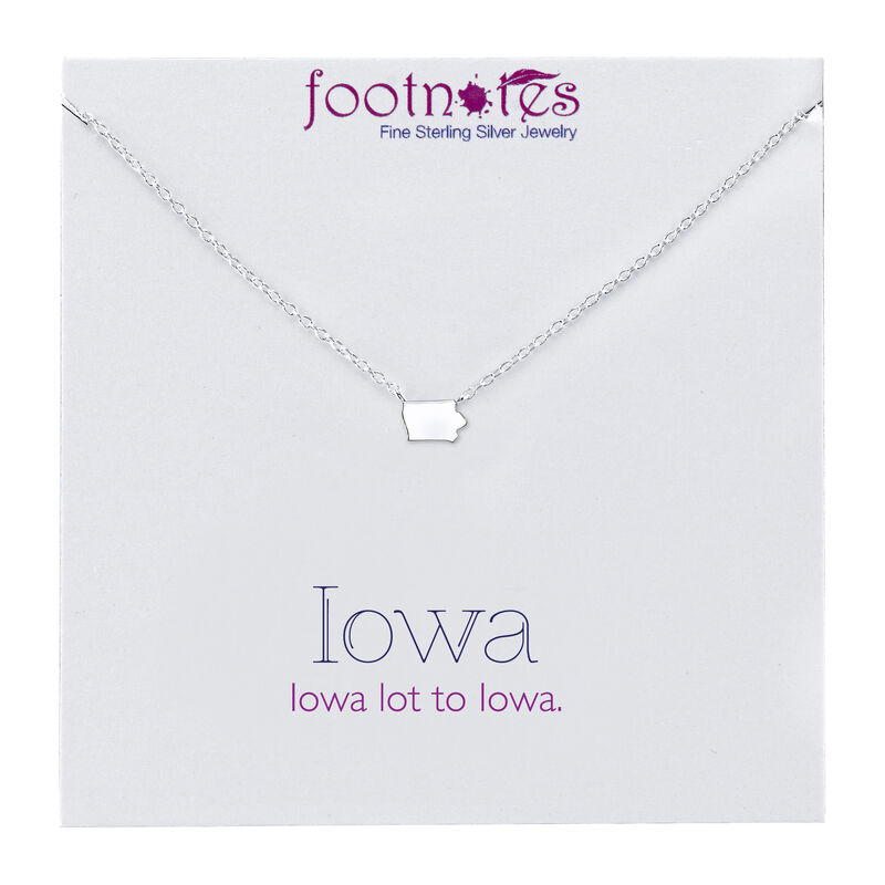 Iowa State Pendant Necklace in Sterling Silver image number null