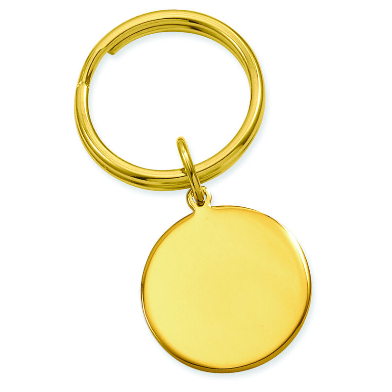 Gold-plated Polished Round Key Ring image number null