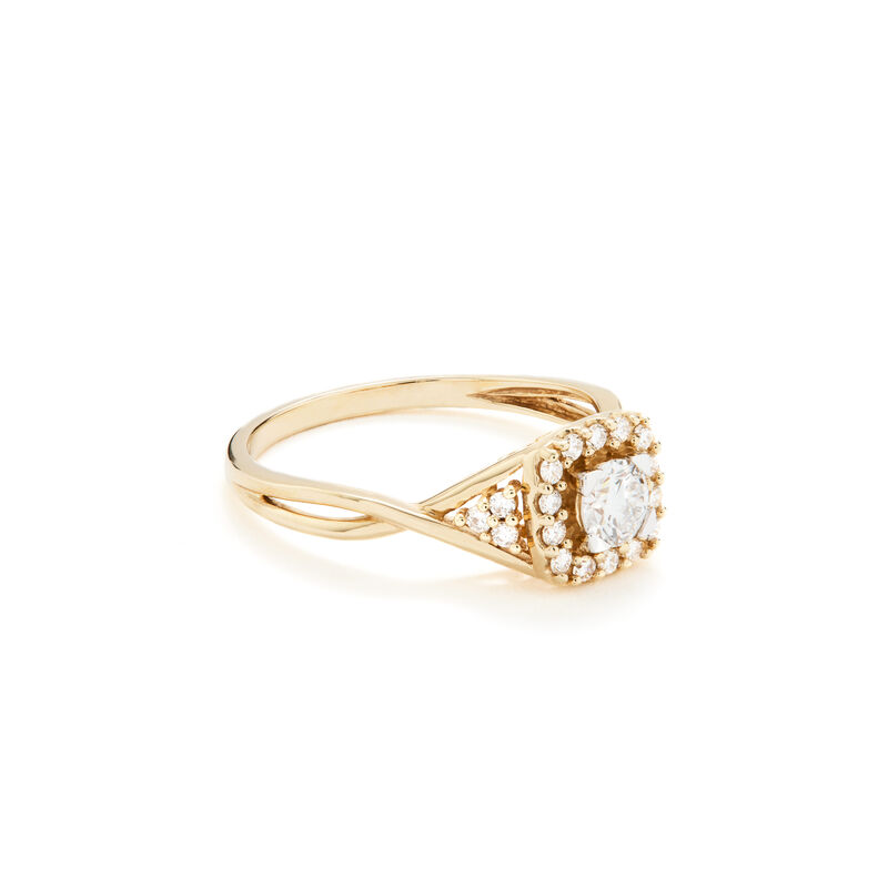 Esme, 10kt. YG Lab Grown Diamond Cushion Cluster Fashion Ring image number null