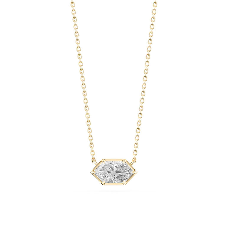 Lab Grown Diamond 1 1/2ctw. Duchess Marquise Pendant in 14k Yellow Gold image number null