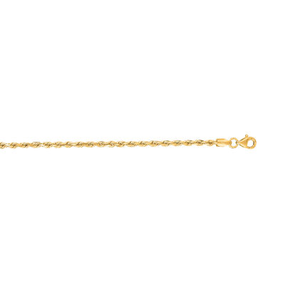 Rope Chain 20" in 14k Yellow Gold (2.5mm)