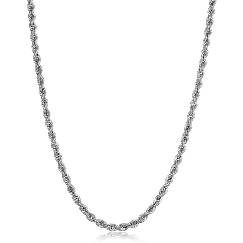 Rope Chain 20" in 10k White Gold (3.3mm) image number null
