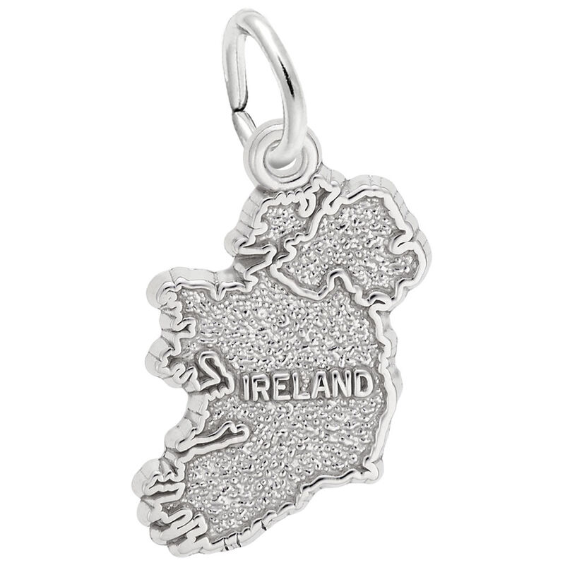 Ireland Charm in 14k White Gold image number null