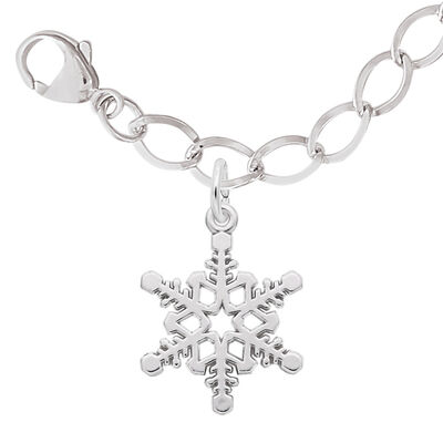 Snowflake Charm Bracelet Set in Sterling Silver