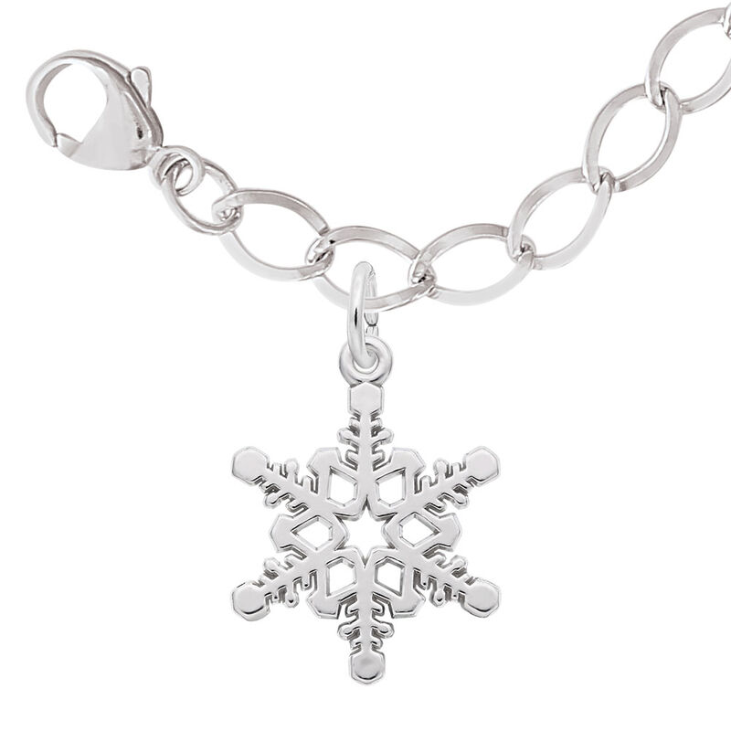 Snowflake Charm Bracelet Set in Sterling Silver image number null