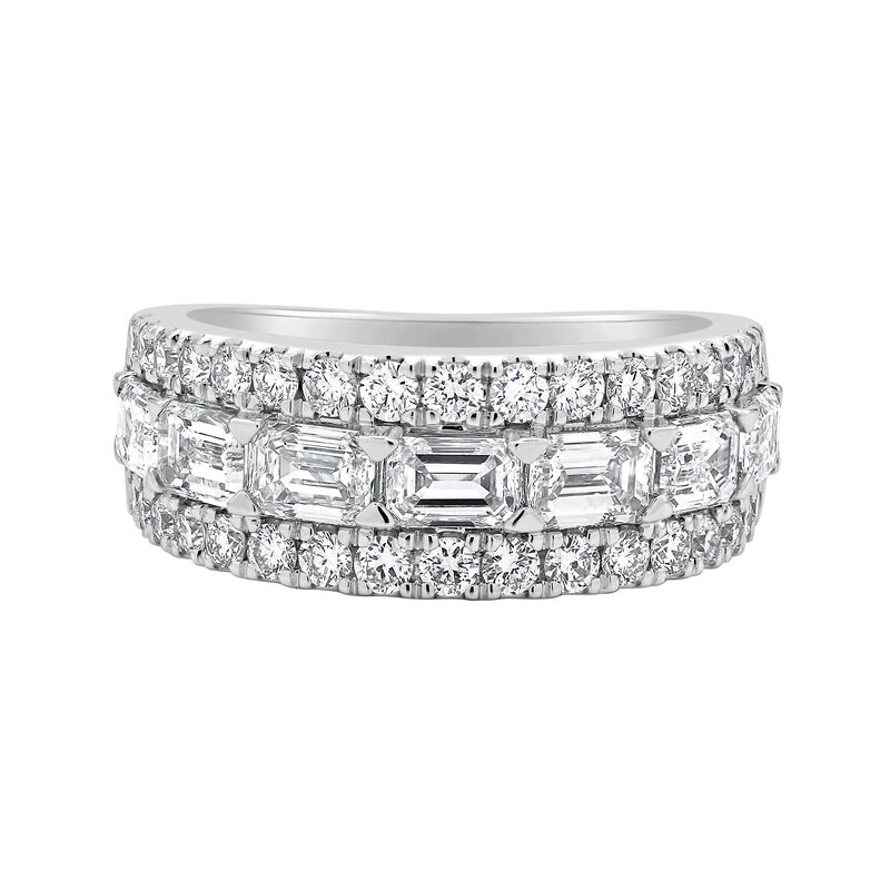 Lab Grown Diamond 3ctw. 14k White Gold Anniversary Ring image number null