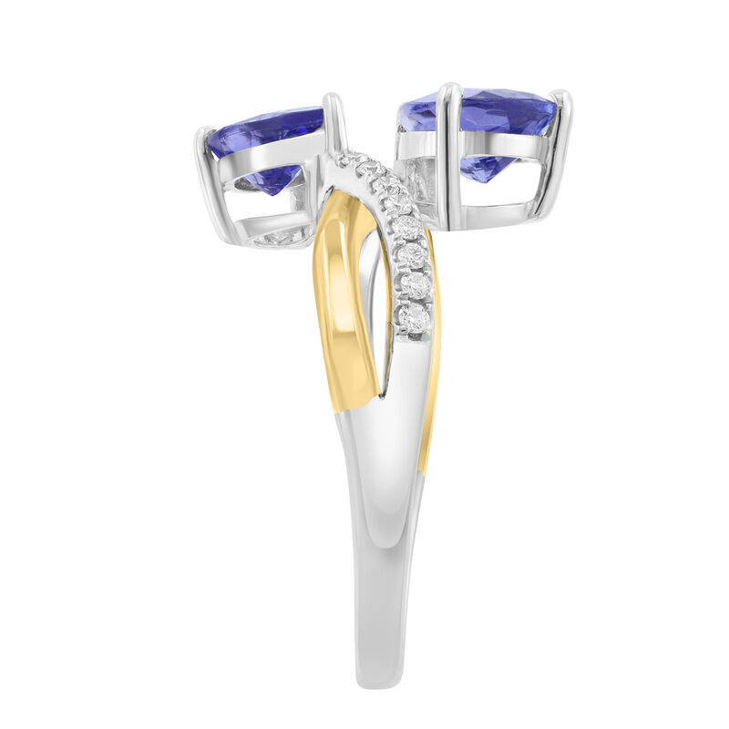 EFFY Pear-Shaped Tanzanite & Diamond Ring in 14k Two-Tone Gold image number null