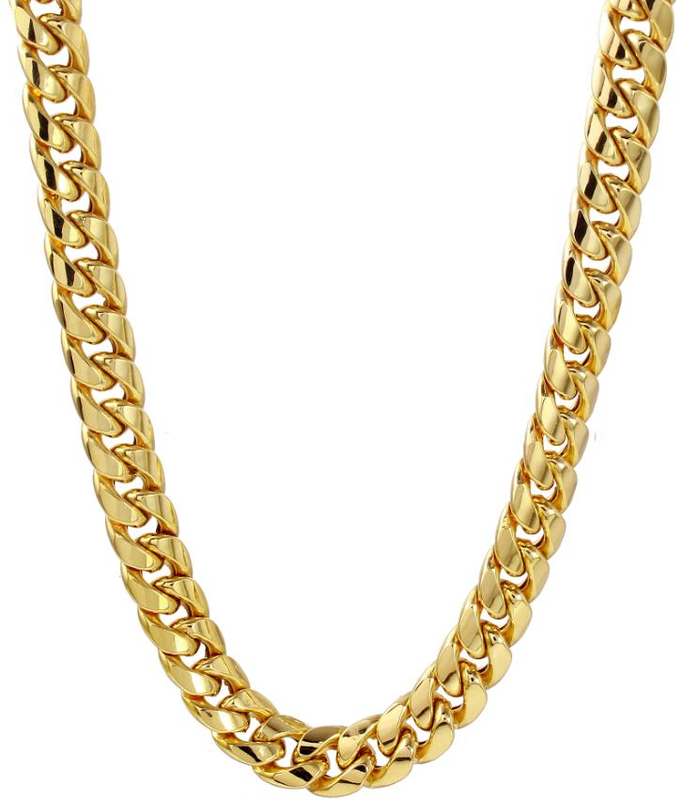 Miami Cuban Link 30" Chain 7-7.5mm in 10k Yellow Gold image number null