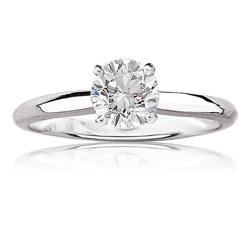 Brilliant-Cut 3/8ct. Diamond Solitaire Engagement Ring image number null