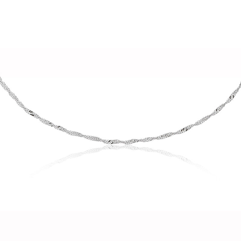 20" Singapore Chain in 14k White Gold image number null